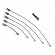 Anson PDR Rattlesnake 1 1/4" tail set with compact HUB handle, 5 stainless steel PDR rods with whale tail tips.