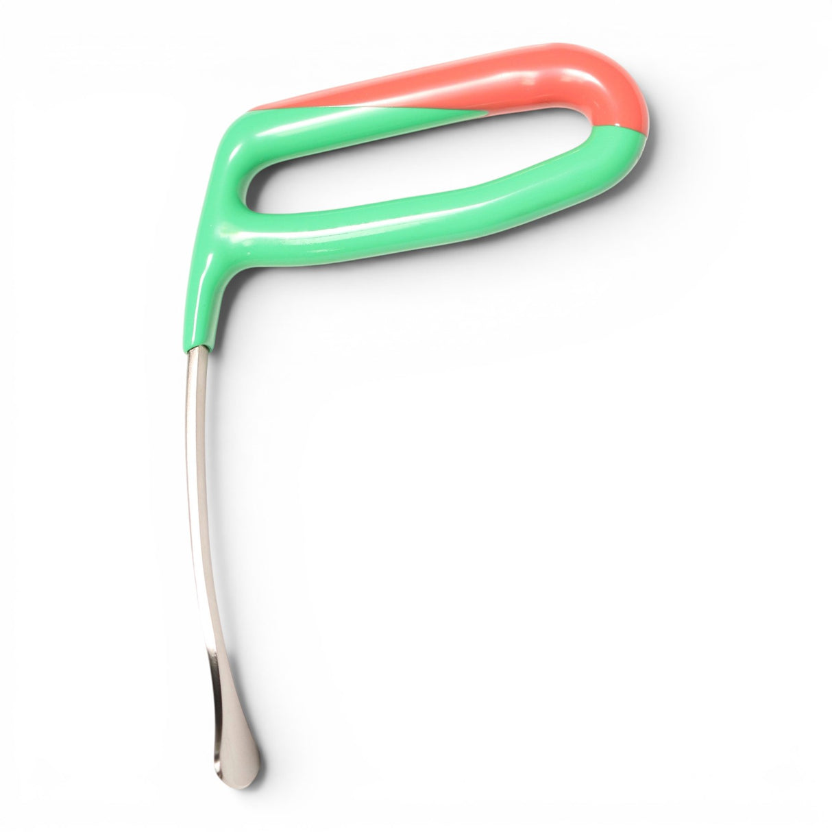 Anson PDR Tequila Rattlesnake Tail Set PDR tool with a coral and green handle and a metal tip.