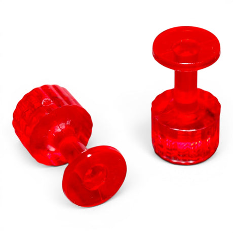 Anson PDR 11mm Dead on Dead Center red glue tabs for precise paintless dent repair finishing