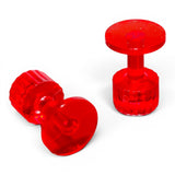 Anson PDR Dead on Dead Center red PDR glue tabs for precise paintless dent repair and finishing work