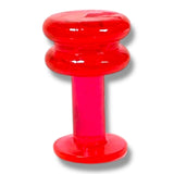 Anson PDR red plastic dent pulling tab with a double-ridged head and flat base.
