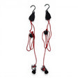 Anson PDR clamp-style rope ratchets with red cords and black pulleys, designed for dent repair hood stands.
