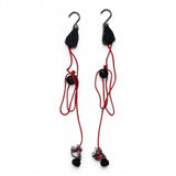 Anson PDR clamp-style rope ratchets with red cords and black pulleys, designed for dent repair hood stands.