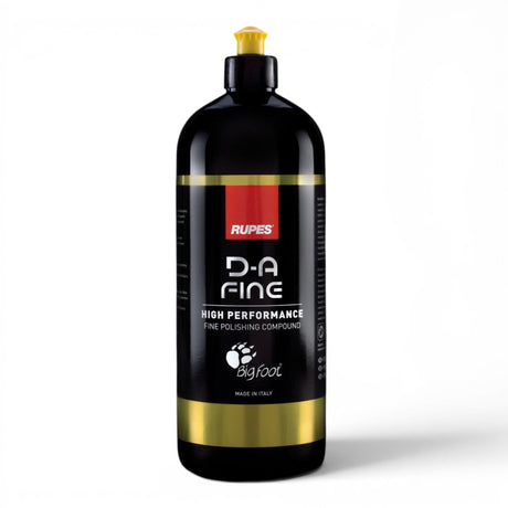 Anson PDR Rupes D-A FINE high performance fine polishing compound bottles in two sizes with yellow caps
