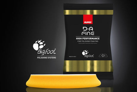 Anson PDR Rupes D-A FINE yellow finishing foam pad for dual action polishers with branded packaging
