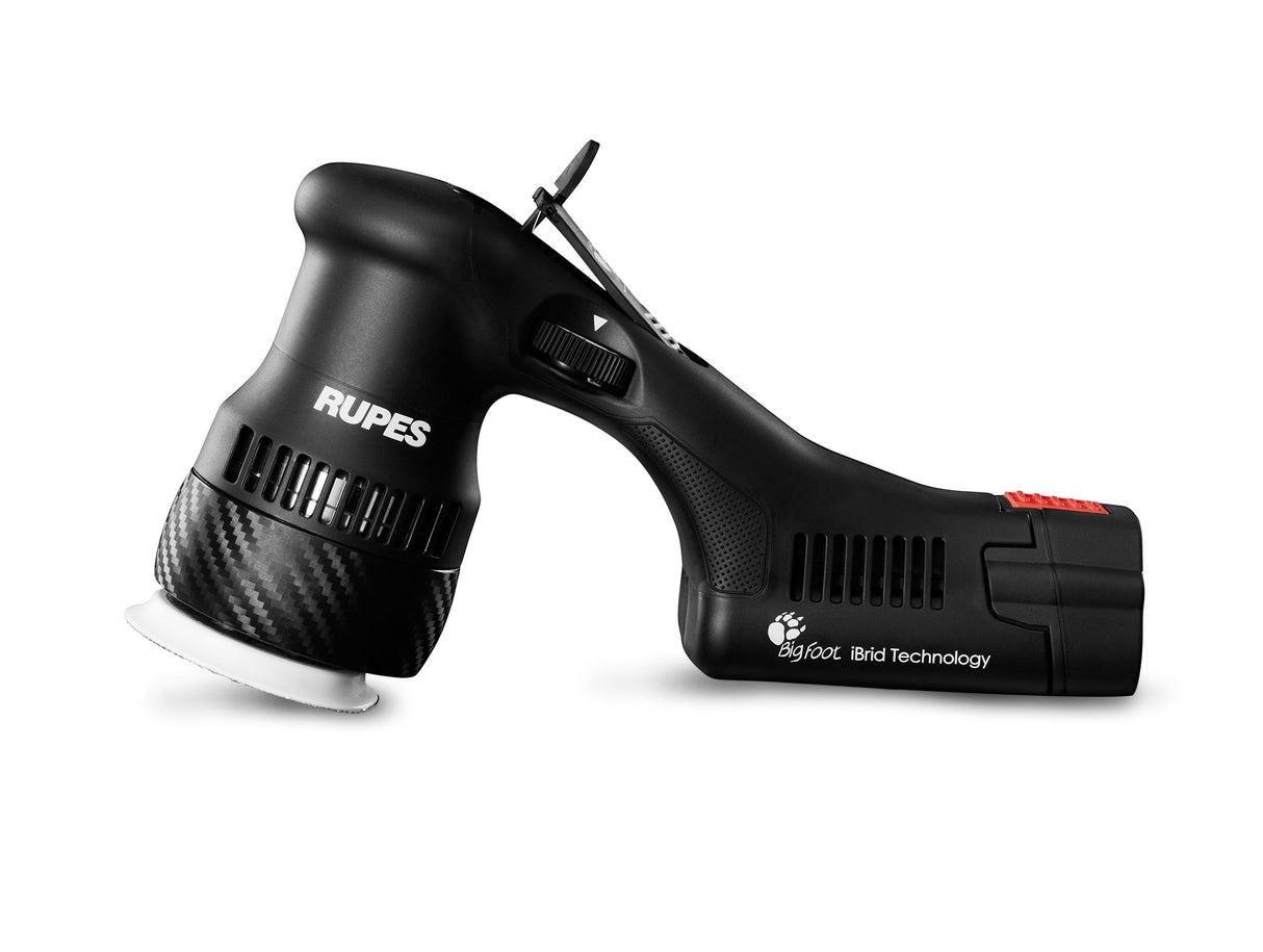 Anson PDR Rupes HLR75 iBrid Mini cordless polisher with ergonomic black design and 3-inch backing plate.