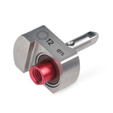 Anson PDR Rupes BigFoot iBrid Nano II 12mm orbit functional unit with metallic silver body and red threaded insert