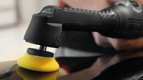 Anson PDR Rupes BigFoot iBrid Nano II polisher with a yellow foam pad performing precision paint correction