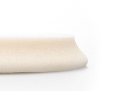 Anson PDR Rupes D-A Ultra-Fine white foam polishing pad for high-gloss car paint finishing and wax application.