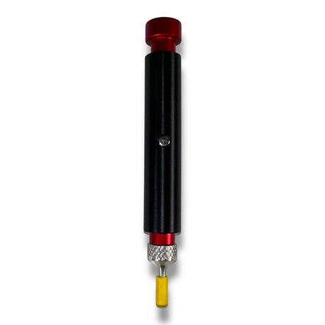 Anson PDR Dent Vision ShockBlocker X4 knockdown tool with red accents, black body, and yellow tip for PDR work.