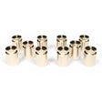 Anson PDR 10 pack stainless steel indexing hubs with 1/2 inch tread ID for tool conversion.