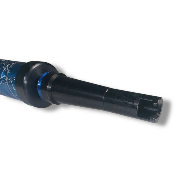 Anson PDR Dent Vision Storm Breaker slide hammer tip with blue lightning pattern and black metal finish