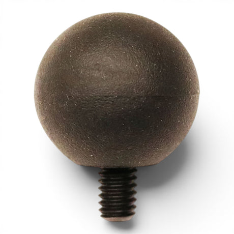 Anson PDR tactical ball tip, 1.5 inch diameter, dark brown, with threaded post for PDR hammers.