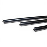 Anson PDR black anodized aluminum tactical extension handles in 12", 18", and 24" sizes with threaded ends and X grip.