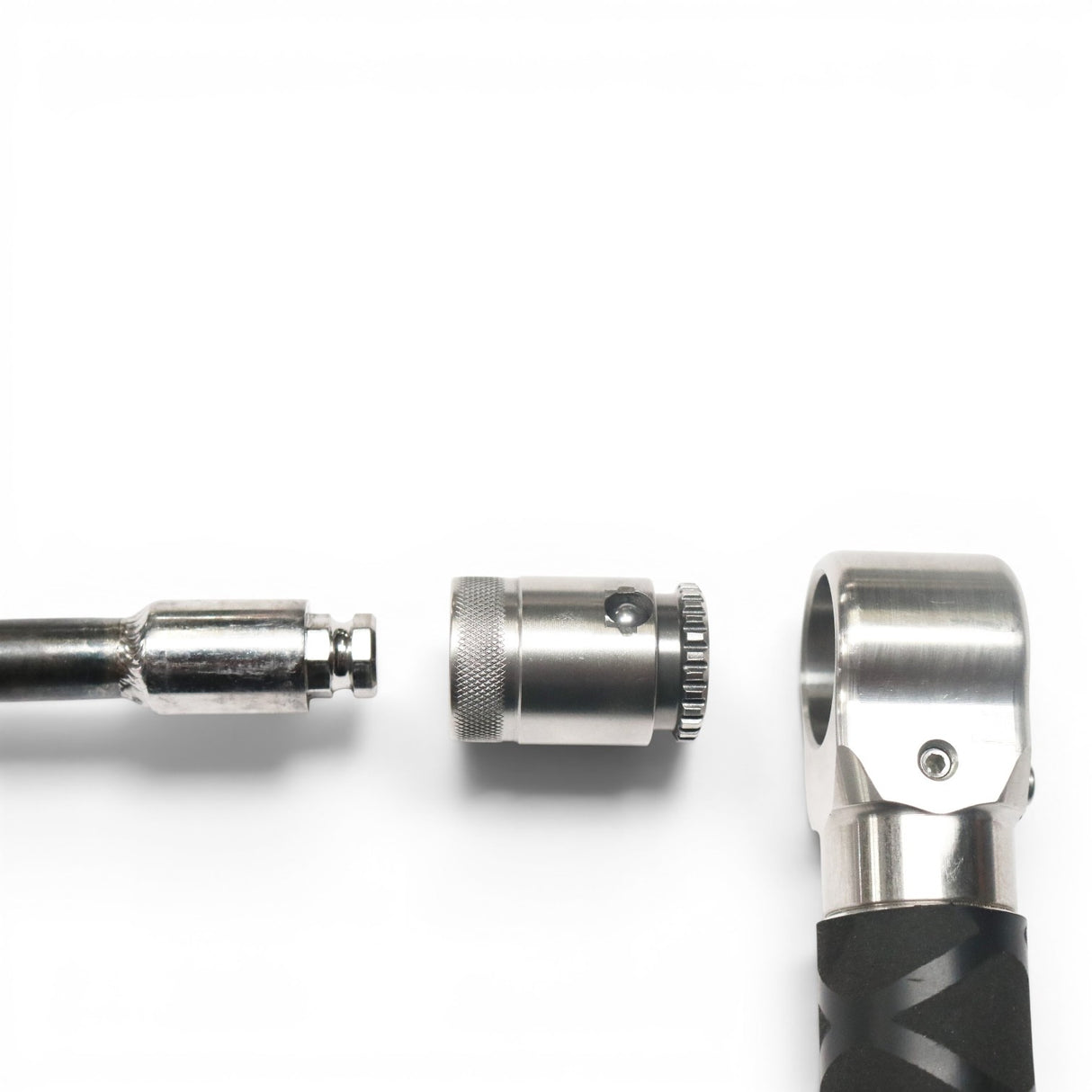 Anson PDR Tactical Guerrilla Grip Ultra Dent Tools hub adapter with duel locking mechanism. Silver metal.