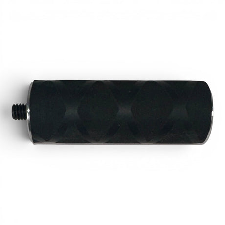 Anson PDR black tactical knurled handle extension with 5/16-18 thread and X-grip installed.
