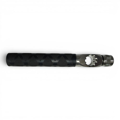Anson PDR Tequila Econoline compact indexing handle with black x-grip and stainless steel push-button hub mechanism.