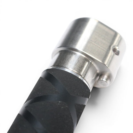 Anson PDR TEQUILA 7/32 Cyclone hub tool with tactical inline handle, brushed metal and black grip.