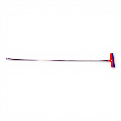 Anson PDR Tequila double bend stainless steel PDR rod with interchangeable tip and red/blue handle.