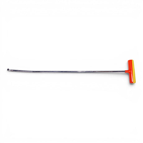 Anson PDR Tequila double bend stainless steel rod with interchangeable tip and red/yellow T-handle. 18"-48" lengths.