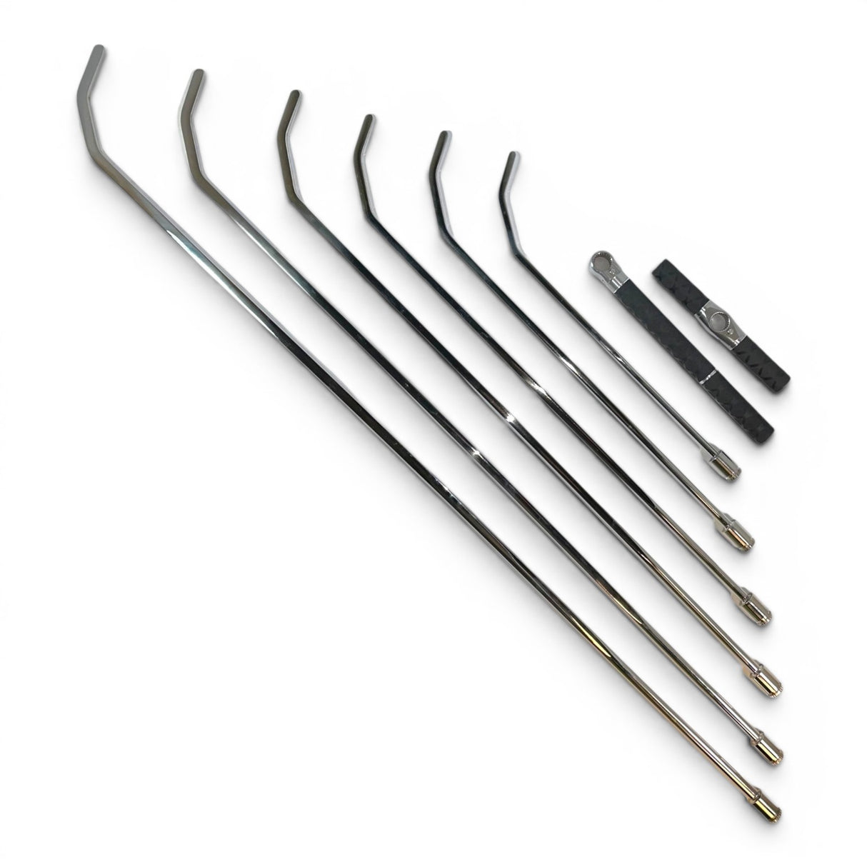 Anson PDR TEQUILA DOUBLE SHOT BLADE HUB FULL SET with stainless steel shaved shafts, double bends, and blade tips. Includes tactical handles.