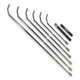 Anson PDR TEQUILA DOUBLE SHOT BLADE HUB FULL SET with stainless steel shaved shafts, double bends, and blade tips. Includes tactical handles.