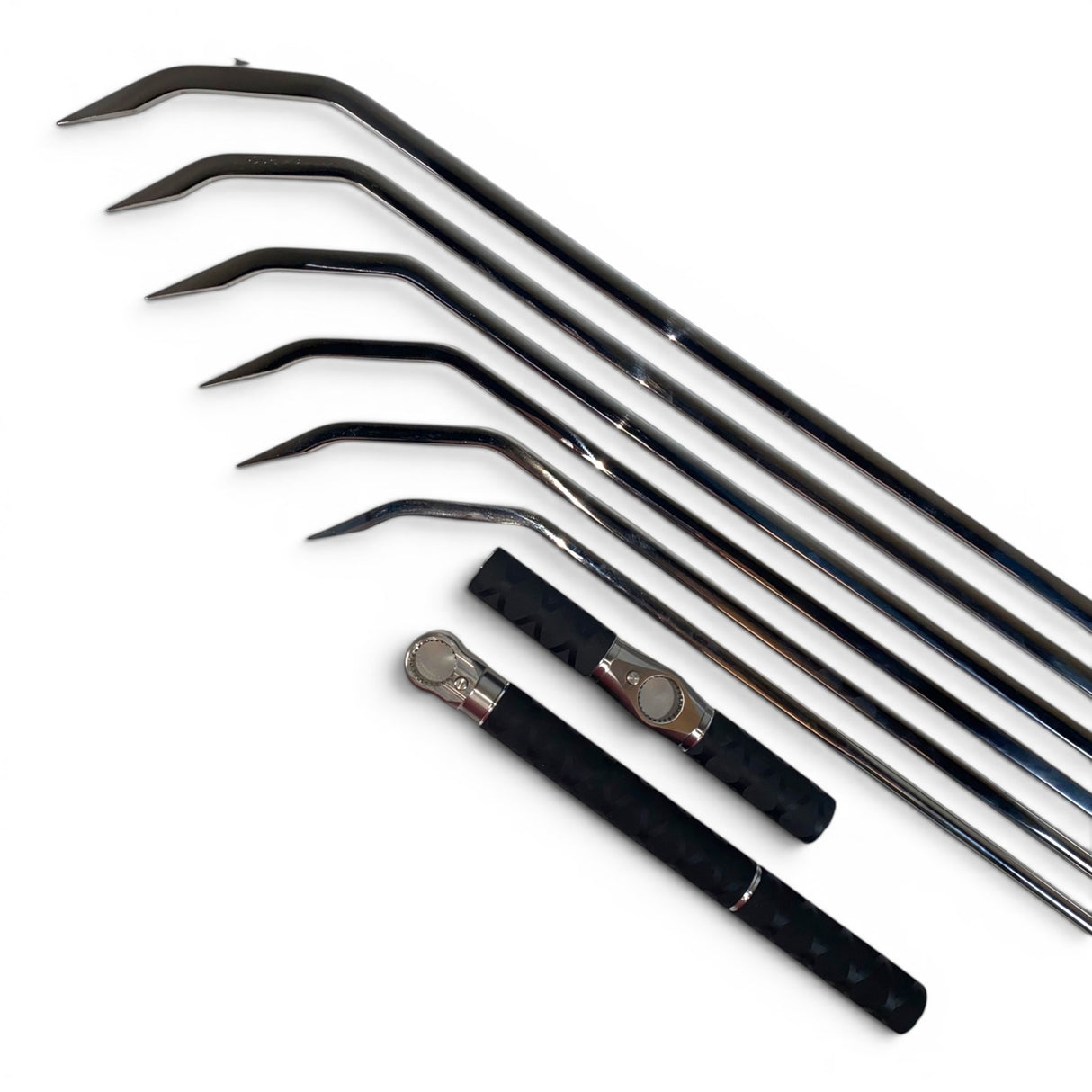 Anson PDR Tequila Double Shot Sharp Hub Full Set with tactical T-handle and handle. Stainless steel rods with sharp double bends.