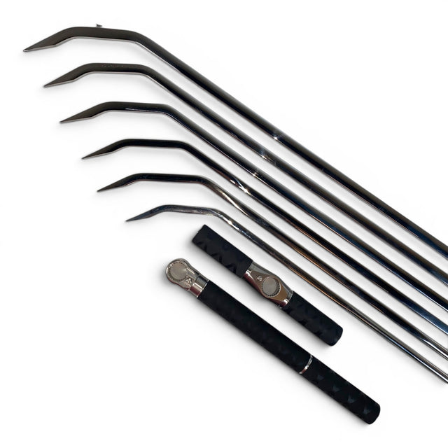 Anson PDR Tequila Double Shot Sharp Hub Full Set with tactical T-handle and handle. Stainless steel rods with sharp double bends.
