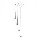 Anson PDR stainless steel double shot sharp hub set with shaved shafts and double bends.