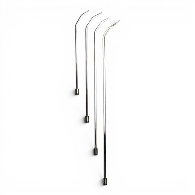 Anson PDR stainless steel double shot sharp hub set with shaved shafts and double bends.