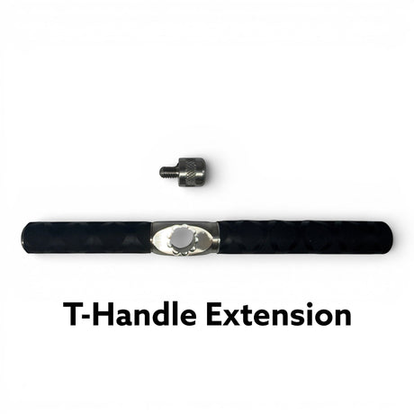 Anson PDR Tequila Econoline compact indexing handle with black x-grip and stainless steel twist-post release mechanism.