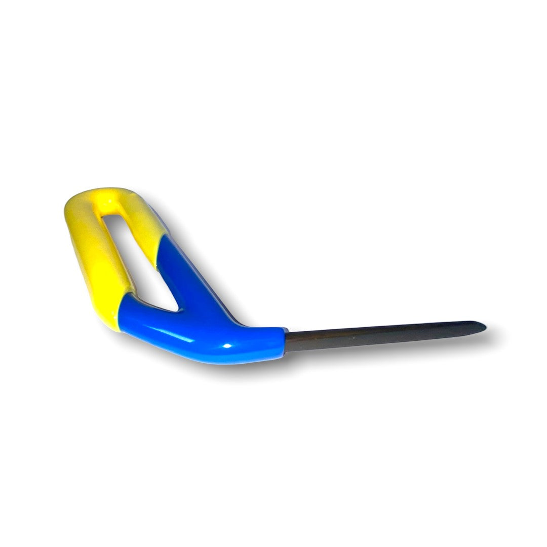 Anson PDR Tequila FvD Diamond tip hand tool with blue and yellow handle, 3 inch length.