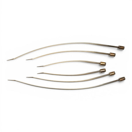 Anson PDR Tequila Indexing Hub Arched Hand Tool 3/8" Hub Set, set of 6 metal tools with varying curves and pointed tips.