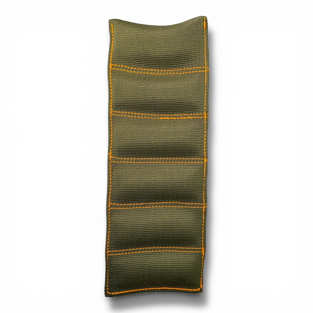 Anson PDR Tequila Leverage Pillow, a green webbing tool with orange stitching, used for dent removal and panel adjustment.
