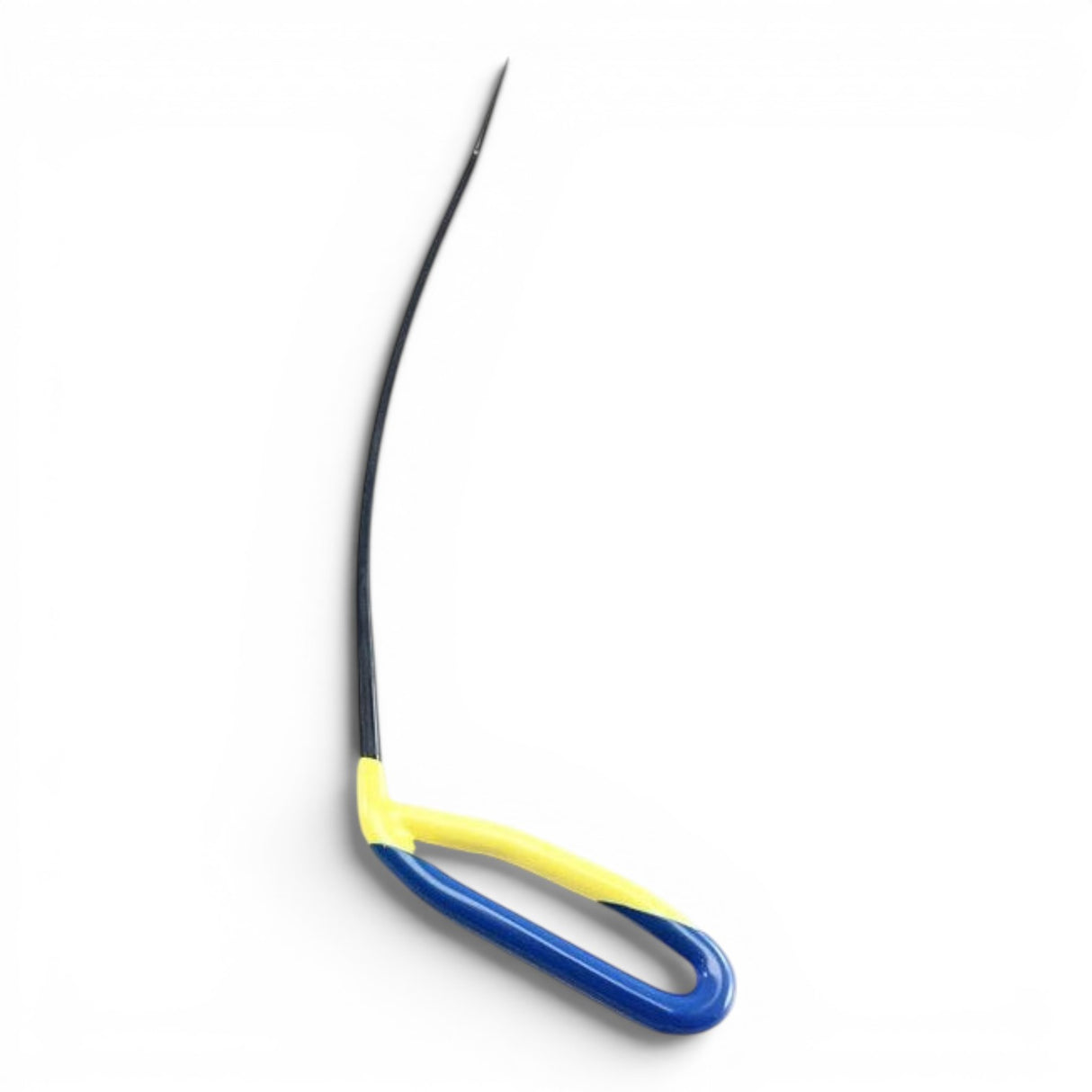 Anson PDR Tequila hand tool, 5/16" diameter, 13" long, right-handed arched brace with blue and yellow fixed handle.