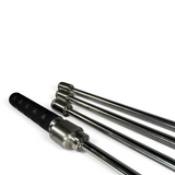 Anson PDR Tequila Pivot Pick HUB set featuring four stainless steel picks with black tactical Guerrilla grip handles.