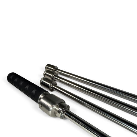 Anson PDR Tequila Pivot Pick HUB set featuring four stainless steel picks with black tactical Guerrilla grip handles.