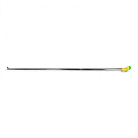 Anson PDR Tequila single bend stainless steel PDR rod with interchangeable tip and yellow/green handle.