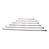 Anson PDR Tequila Single Bend stainless steel PDR rods with interchangeable tips. Set of 7 rods in varying lengths and diameters.