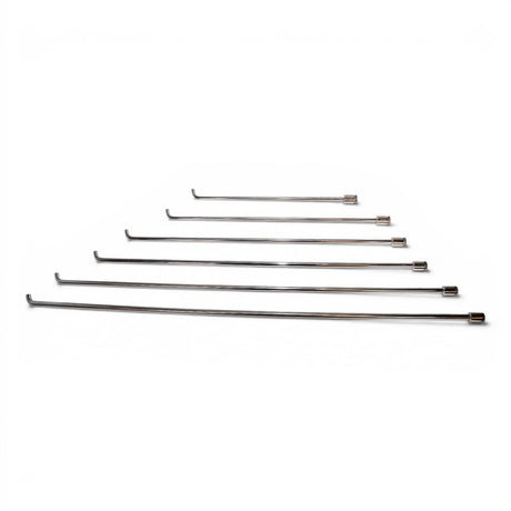 Anson PDR Tequila Single Bend stainless steel PDR rods with interchangeable tips. Set of 7 rods in varying lengths and diameters.