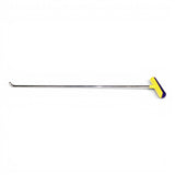 Anson PDR Tequila single bend stainless steel rod with interchangeable tip and yellow/purple fixed handle.