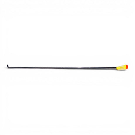 Anson PDR Tequila single bend stainless steel PDR rod with interchangeable tip and fixed handle. Yellow and red tip.