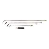 Anson PDR TEQUILA TOOLS CABALLERO 1 HUB SET with tactical inline handle, includes 4 metal rods with single pick blade tips and one black textured handle.
