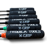 Anson PDR Tequila Tools black ice pick set with X-Grip handles and color-coded ferrules on a white background