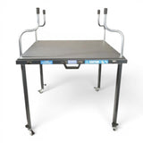 Anson PDR TK Tools hood stand with anthracite work surface, adjustable height, and locking caster wheels for workshops.