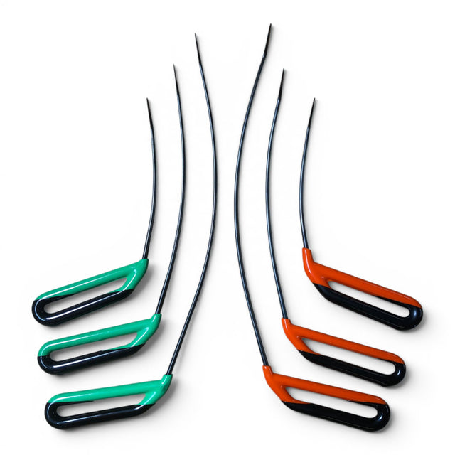 Anson PDR Tools 7/32 in set of 6 PDR tools with black oxide coating, 3 green and 3 orange handles.