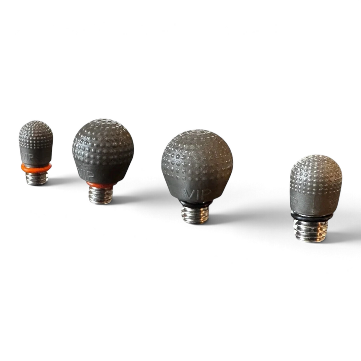 Anson PDR VIP Star Series set of four textured composite and rubber pushing tips with screw-on threads