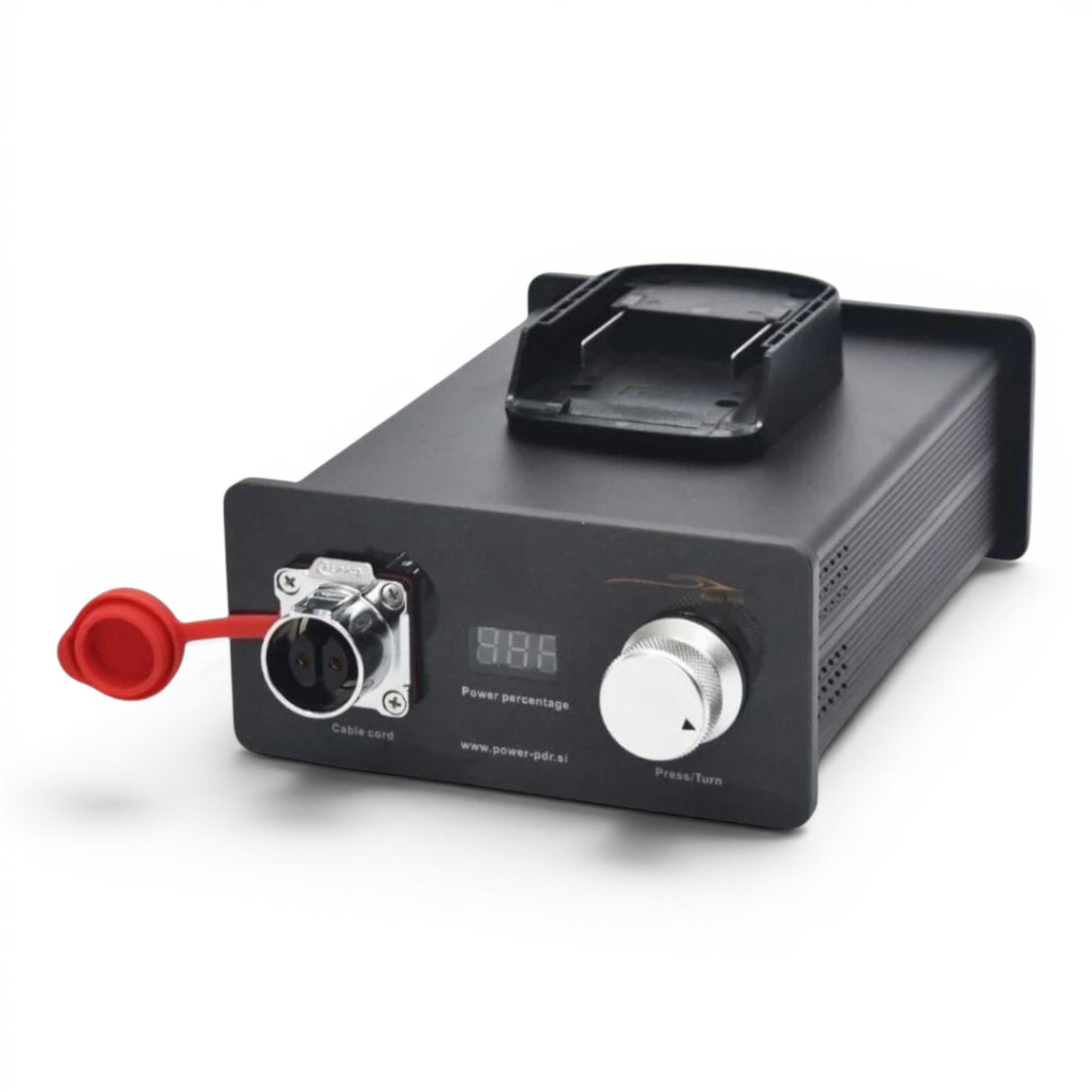 Power PDR wireless power box for paintless dent repair, black metal casing with digital display and control knob.