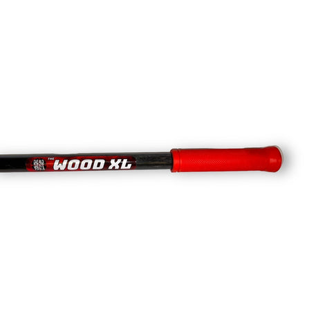 Anson PDR Dead Dent Tools The Wood XL carbon fiber hail rod with a textured red comfort grip handle.