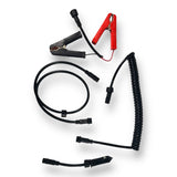 Anson PDR X-Factor PDR Light accessory cables including alligator clips and cigarette lighter adapter.